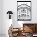 Shop Paris Building I Canvas Art Print-Grey, Hamptons, Portrait, View All, White-framed wall decor artwork