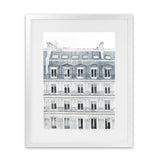 Shop Paris Building II Art Print-Grey, Hamptons, Portrait, View All, White-framed painted poster wall decor artwork