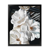 Shop Springtime Blooms Art Print-Black, Florals, Hamptons, Portrait, View All, White-framed painted poster wall decor artwork