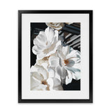 Shop Springtime Blooms Art Print-Black, Florals, Hamptons, Portrait, View All, White-framed painted poster wall decor artwork