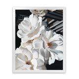 Shop Springtime Blooms Art Print-Black, Florals, Hamptons, Portrait, View All, White-framed painted poster wall decor artwork