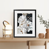 Shop Springtime Blooms Art Print-Black, Florals, Hamptons, Portrait, View All, White-framed painted poster wall decor artwork
