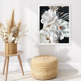 Shop Springtime Blooms Art Print-Black, Florals, Hamptons, Portrait, View All, White-framed painted poster wall decor artwork