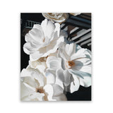 Shop Springtime Blooms Art Print-Black, Florals, Hamptons, Portrait, View All, White-framed painted poster wall decor artwork