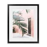 Shop Palm Doorway I Art Print-Boho, Coastal, Green, Pink, Portrait, Tropical, View All-framed painted poster wall decor artwork