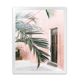 Shop Palm Doorway I Art Print-Boho, Coastal, Green, Pink, Portrait, Tropical, View All-framed painted poster wall decor artwork