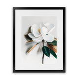 Shop White Magnolia I Art Print-Florals, Hamptons, Portrait, View All, White-framed painted poster wall decor artwork