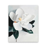 Shop White Magnolia II Art Print-Florals, Green, Hamptons, Portrait, View All, White-framed painted poster wall decor artwork