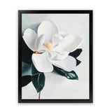 Shop White Magnolia II Art Print-Florals, Green, Hamptons, Portrait, View All, White-framed painted poster wall decor artwork