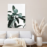 Shop Rubber Plant II Canvas Art Print-Botanicals, Green, Portrait, Rectangle, View All-framed wall decor artwork