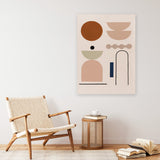 Shop Abstract I Canvas Art Print-Brown, Neutrals, Pink, Portrait, View All-framed wall decor artwork