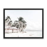 Shop Island Huts Photo Canvas Art Print-Boho, Coastal, Green, Landscape, Photography, Photography Canvas Prints, View All, White-framed wall decor artwork