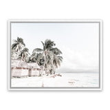 Shop Island Huts Photo Canvas Art Print-Boho, Coastal, Green, Landscape, Photography, Photography Canvas Prints, View All, White-framed wall decor artwork