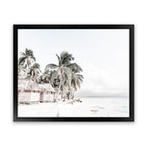 Shop Island Huts Photo Art Print-Boho, Coastal, Green, Landscape, Photography, View All, White-framed poster wall decor artwork
