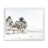 Shop Island Huts Photo Art Print-Boho, Coastal, Green, Landscape, Photography, View All, White-framed poster wall decor artwork