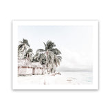 Shop Island Huts Photo Art Print-Boho, Coastal, Green, Landscape, Photography, View All, White-framed poster wall decor artwork