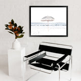 Shop Sun Parasol Photo Art Print-Boho, Coastal, Hamptons, Landscape, Photography, View All, White-framed poster wall decor artwork
