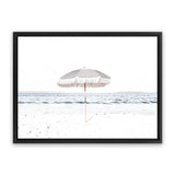 Shop Sun Parasol Photo Canvas Art Print-Boho, Coastal, Hamptons, Landscape, Photography, Photography Canvas Prints, View All, White-framed wall decor artwork