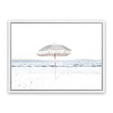Shop Sun Parasol Photo Canvas Art Print-Boho, Coastal, Hamptons, Landscape, Photography, Photography Canvas Prints, View All, White-framed wall decor artwork