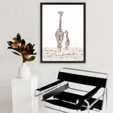 Shop Giraffes I Photo Canvas Print-Animals, Baby Nursery, Neutrals, Photography Canvas Prints, Portrait, View All, White-framed wall decor artwork