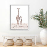 Shop Giraffes I Photo Canvas Print-Animals, Baby Nursery, Neutrals, Photography Canvas Prints, Portrait, View All, White-framed wall decor artwork