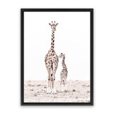 Shop Giraffes I Photo Canvas Print-Animals, Baby Nursery, Neutrals, Photography Canvas Prints, Portrait, View All, White-framed wall decor artwork