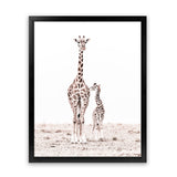 Shop Giraffes I Photo Art Print-Animals, Baby Nursery, Neutrals, Photography, Portrait, View All, White-framed poster wall decor artwork