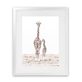 Shop Giraffes I Photo Art Print-Animals, Baby Nursery, Neutrals, Photography, Portrait, View All, White-framed poster wall decor artwork