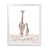 Shop Giraffes I Photo Art Print-Animals, Baby Nursery, Neutrals, Photography, Portrait, View All, White-framed poster wall decor artwork