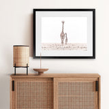 Shop Giraffes II Photo Art Print-Animals, Baby Nursery, Landscape, Neutrals, Photography, View All, White-framed poster wall decor artwork