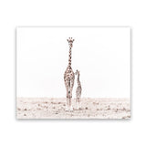 Shop Giraffes II Photo Art Print-Animals, Baby Nursery, Landscape, Neutrals, Photography, View All, White-framed poster wall decor artwork