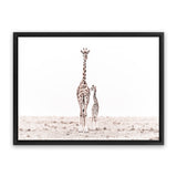 Shop Giraffes II Photo Canvas Print-Animals, Baby Nursery, Landscape, Neutrals, Photography Canvas Prints, View All, White-framed wall decor artwork