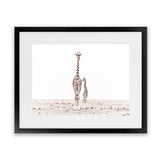 Shop Giraffes II Photo Art Print-Animals, Baby Nursery, Landscape, Neutrals, Photography, View All, White-framed poster wall decor artwork