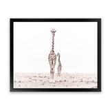 Shop Giraffes II Photo Art Print-Animals, Baby Nursery, Landscape, Neutrals, Photography, View All, White-framed poster wall decor artwork