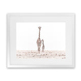 Shop Giraffes II Photo Art Print-Animals, Baby Nursery, Landscape, Neutrals, Photography, View All, White-framed poster wall decor artwork
