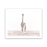 Shop Giraffes II Photo Art Print-Animals, Baby Nursery, Landscape, Neutrals, Photography, View All, White-framed poster wall decor artwork