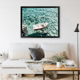 Shop Capri Boat I Photo Art Print-Amalfi Coast Italy, Blue, Coastal, Green, Landscape, Photography, View All-framed poster wall decor artwork