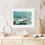 Shop Capri Boat I Photo Art Print-Amalfi Coast Italy, Blue, Coastal, Green, Landscape, Photography, View All-framed poster wall decor artwork