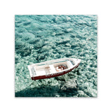 Shop Capri Boat I (Square) Photo Canvas Art Print-Blue, Coastal, Green, Photography, Photography Canvas Prints, Square, View All-framed wall decor artwork