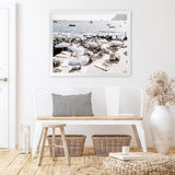 Shop A Day At Fontelina I Photo Art Print-Amalfi Coast Italy, Blue, Coastal, Hamptons, Landscape, Photography, View All-framed poster wall decor artwork