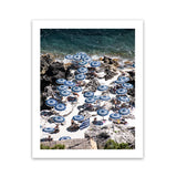 Shop La Fontelina From Above I Photo Art Print-Blue, Coastal, Photography, Portrait, View All-framed poster wall decor artwork