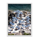 Shop La Fontelina From Above I Photo Canvas Print-Blue, Coastal, Photography Canvas Prints, Portrait, View All-framed wall decor artwork