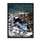 Shop La Fontelina From Above II Photo Canvas Print-Blue, Coastal, Photography Canvas Prints, Portrait, View All-framed wall decor artwork