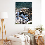 Shop La Fontelina From Above II Photo Canvas Print-Blue, Coastal, Photography Canvas Prints, Portrait, View All-framed wall decor artwork