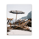 Shop Fontelina Chairs III Photo Art Print-Amalfi Coast Italy, Blue, Brown, Coastal, Photography, Portrait, View All-framed poster wall decor artwork