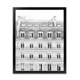 Shop Paris Building B&W II Art Print-Black, Hamptons, Photography, Portrait, View All, White-framed painted poster wall decor artwork
