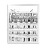 Shop Paris Building B&W II Art Print-Black, Hamptons, Photography, Portrait, View All, White-framed painted poster wall decor artwork