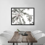 Shop Coconut Palms Photo Canvas Art Print-Boho, Botanicals, Coastal, Green, Landscape, Photography, Photography Canvas Prints, Tropical, View All, White-framed wall decor artwork