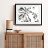Shop Coconut Palms Photo Art Print-Boho, Botanicals, Coastal, Green, Landscape, Photography, Tropical, View All, White-framed poster wall decor artwork