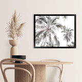 Shop Coconut Palms Photo Art Print-Boho, Botanicals, Coastal, Green, Landscape, Photography, Tropical, View All, White-framed poster wall decor artwork